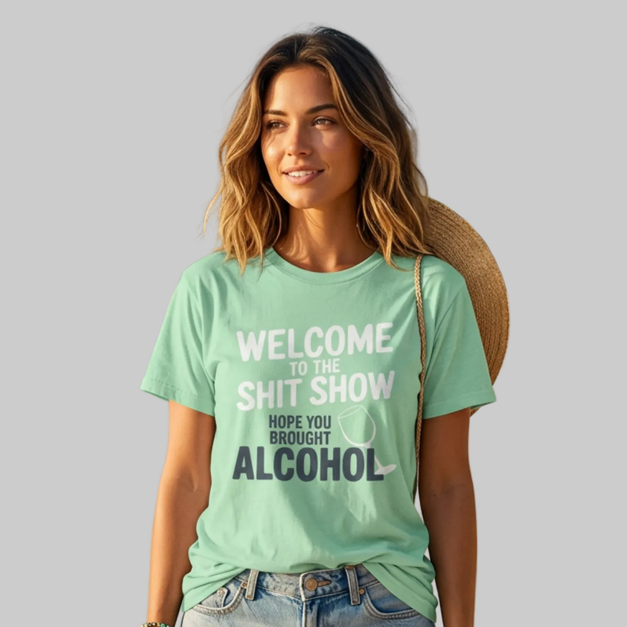 Welcome to the Shit Show Hope You Brought Alcohol Premium Soft-style Tee