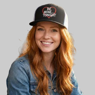Be Mine... Tonight - Funny Valentine's Day Trucker Hat - Classic Flat Bill Snapback