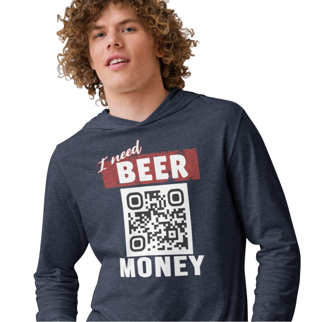 I Need Beer Money Lightweight Hoodie - Personalizable