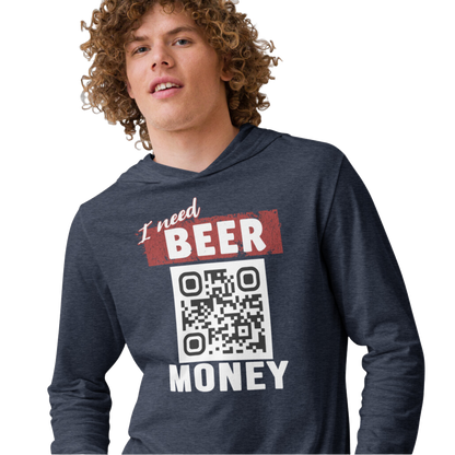 I Need Beer Money Lightweight Hoodie - Personalizable