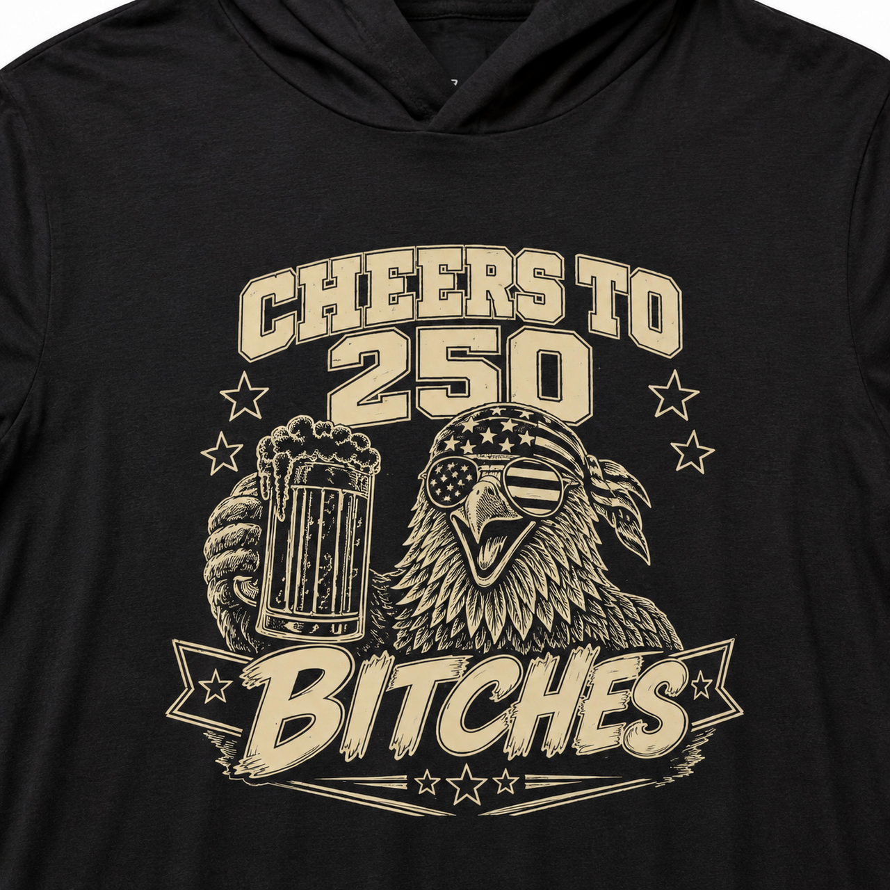 Cheers to 250 Bitches Lightweight Graphic Hoodie