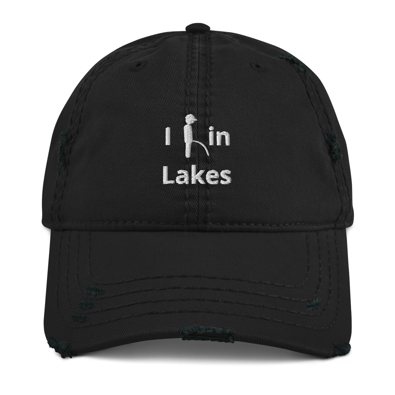 I Pee In Lakes Distressed Dad Hat