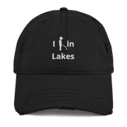 I Pee In Lakes Distressed Dad Hat