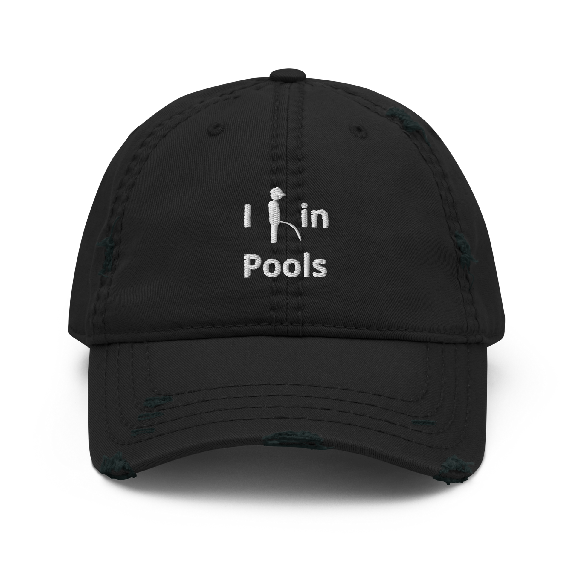 I Pee In Pools Distressed Dad Hat