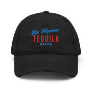 Life Happens Tequila Helps Dad Hat - Perfect for Fun Outings DISTRESSED,DISTRESSED DAD HAT,HAT,MENS,New,TEQUILA,UNISEX,WOMENS