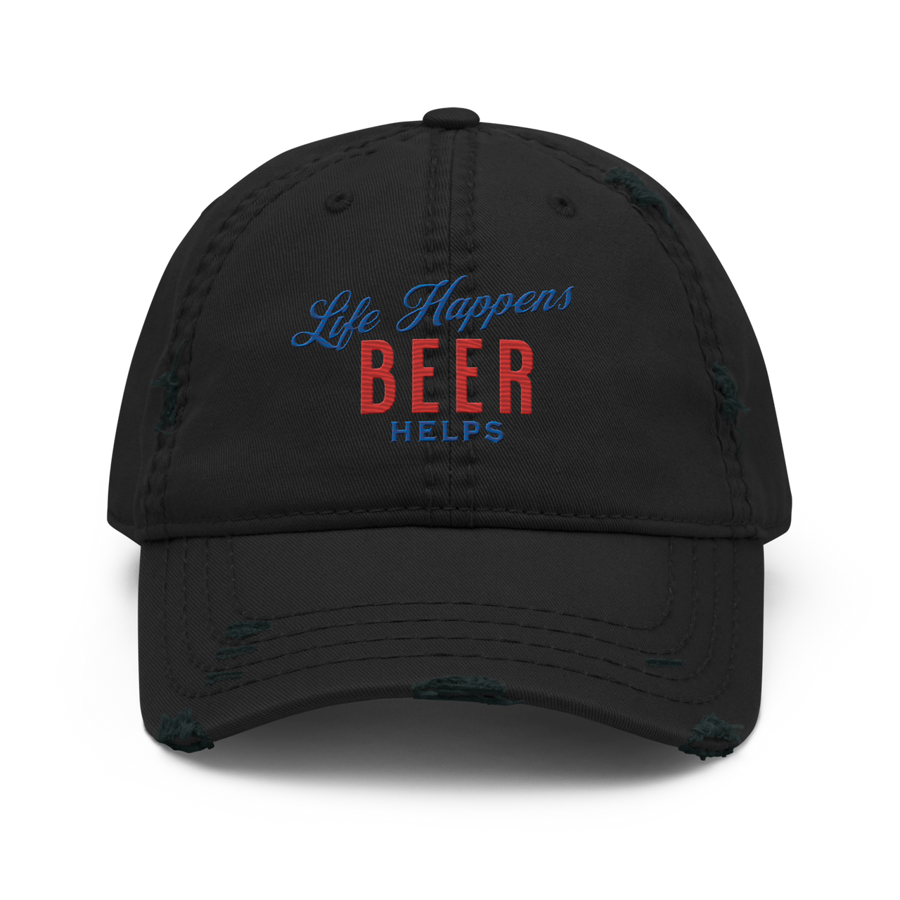 Life Happens Beer Helps Dad Hat - Perfect for Casual Outfits BEER,HAT,MENS,New,UNISEX,WOMENS