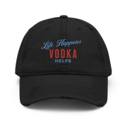 Life Happens Vodka Helps Dad Hat - Perfect For Casual Days DISTRESSED DAD HAT,HAT,MENS,New,UNISEX,VODKA,WOMENS