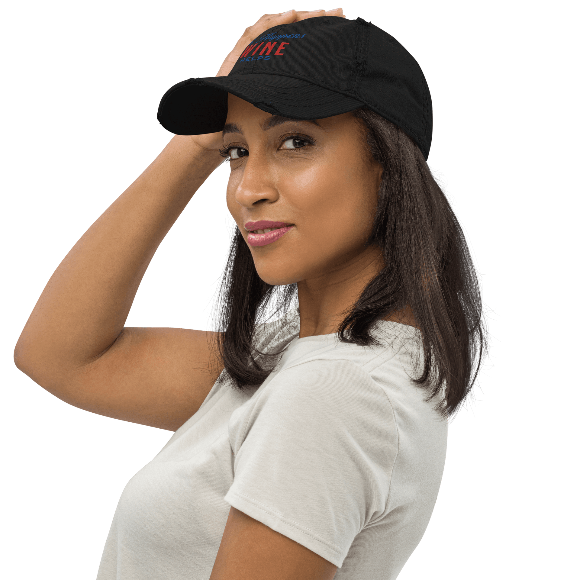 Life Happens Wine Helps Dad Hat - Add Edge to Your LookElevate your style with our "Life Happens Wine Helps" Dad Hat. Perfect for any occasion, blending humor and style. Ideal for drinking enthusiasts.