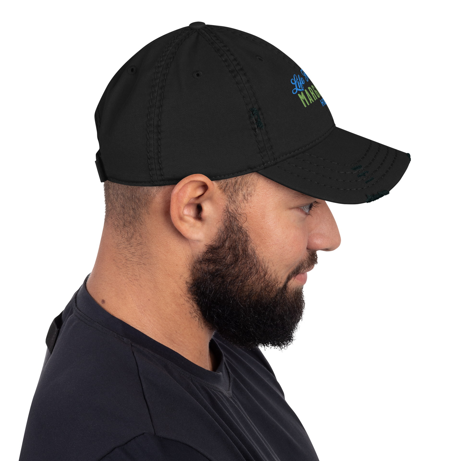 "Life Happens Margaritas Help" Distressed Hat DISTRESSED,DISTRESSED DAD HAT,HAT,MARGARITAS,MENS,New,UNISEX,WOMENS Dayzzed Apparel