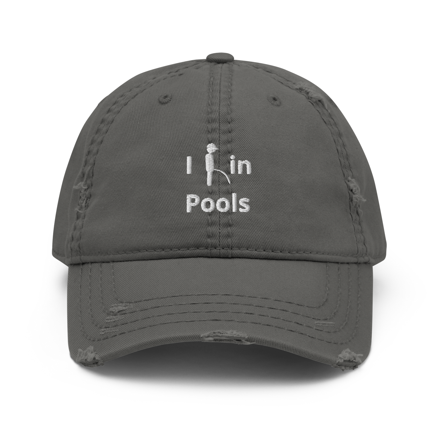 I Pee In Pools Distressed Dad Hat