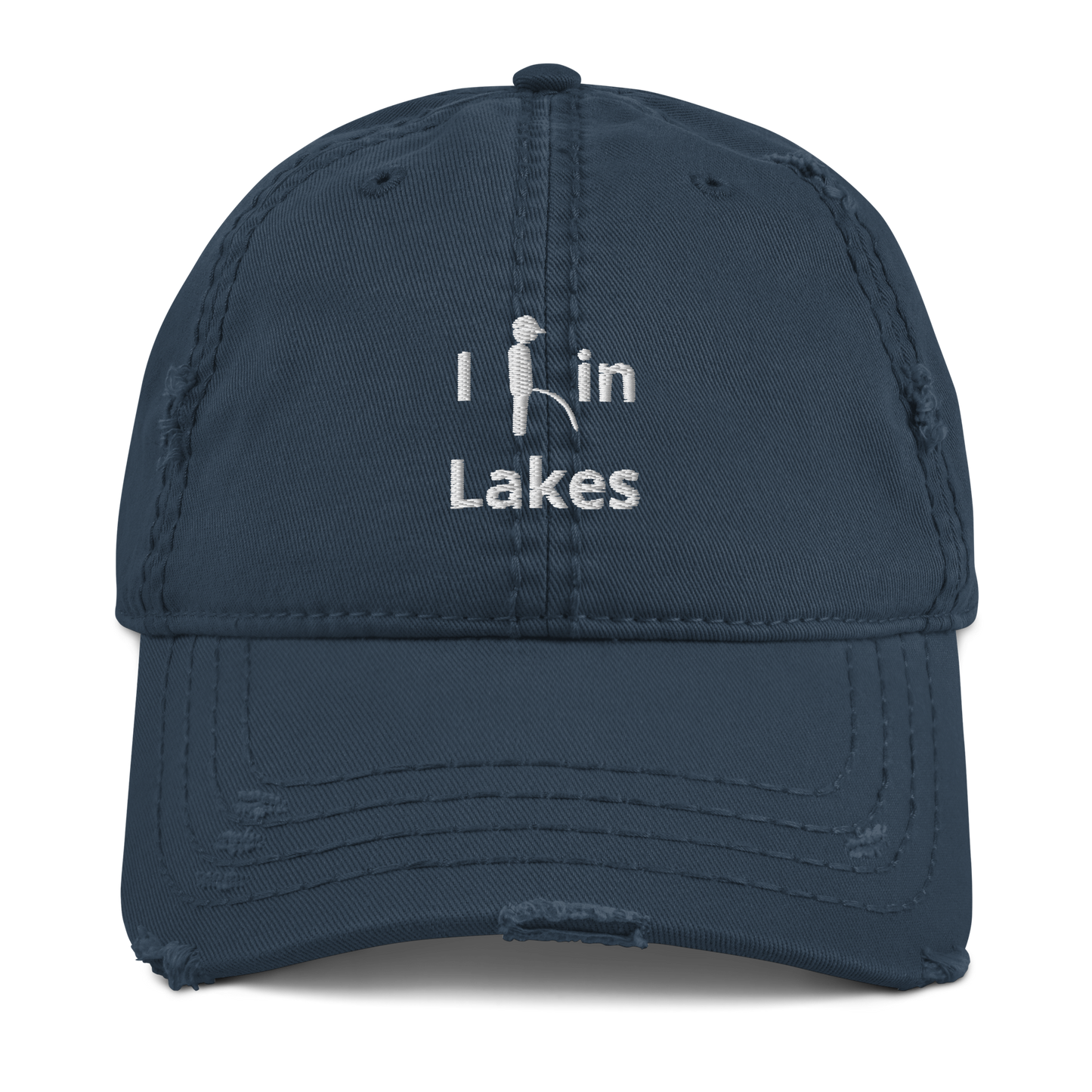 I Pee In Lakes Distressed Dad Hat