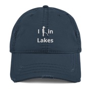 I Pee In Lakes Distressed Dad Hat