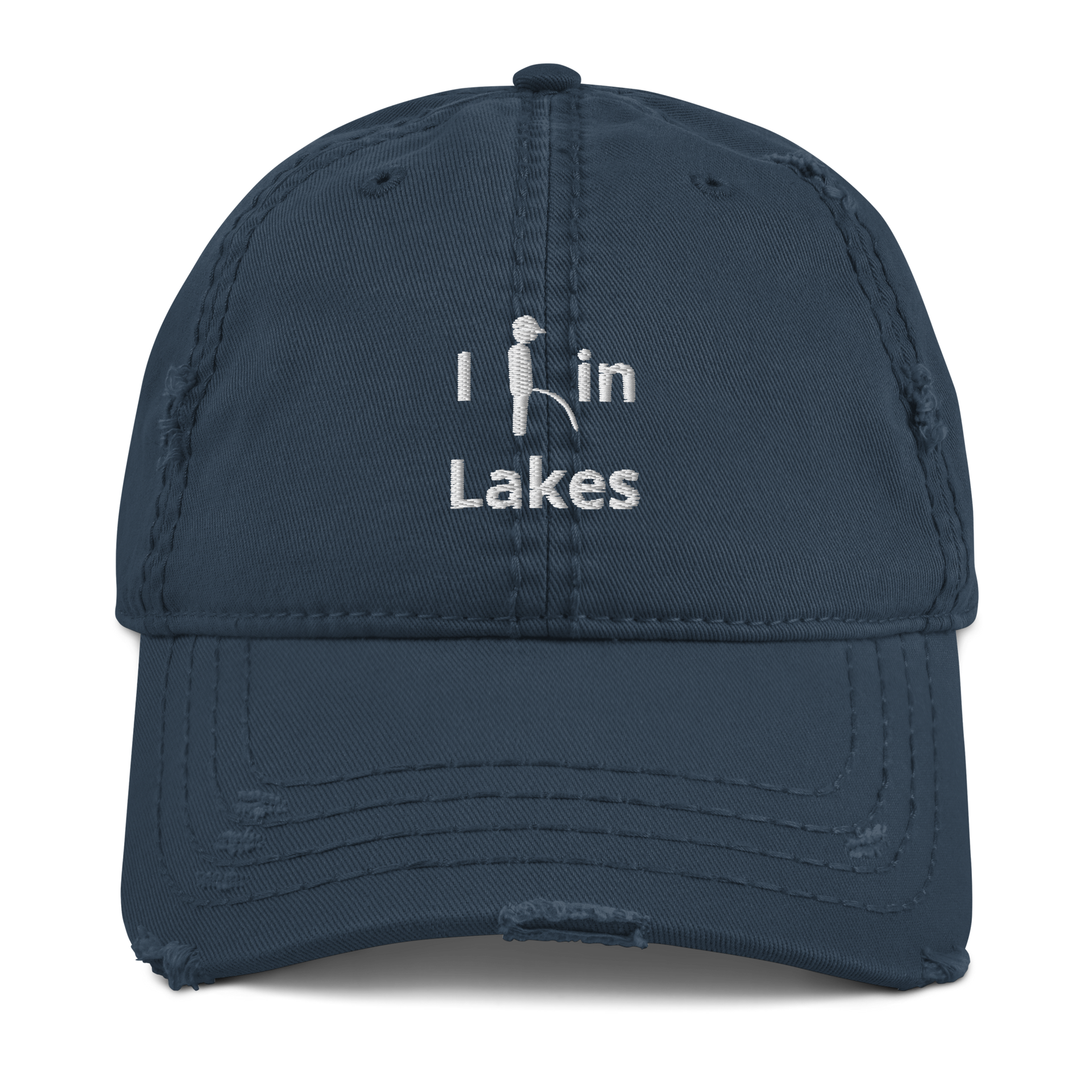 I Pee In Lakes Distressed Dad Hat