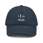 I Pee In Pools Distressed Dad Hat