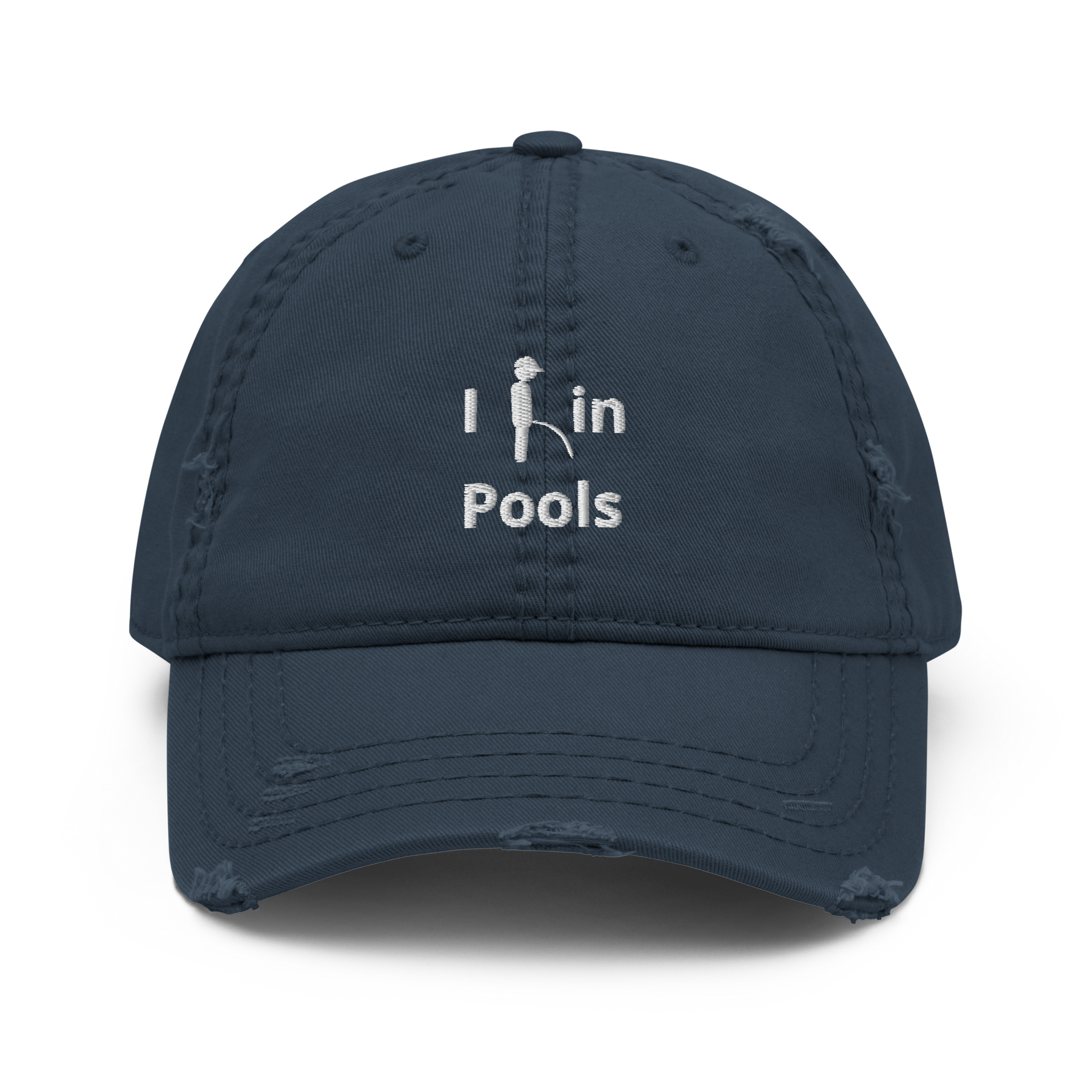 I Pee In Pools Distressed Dad Hat