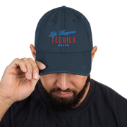 Life Happens Tequila Helps Dad Hat - Perfect for Fun Outings DISTRESSED,DISTRESSED DAD HAT,HAT,MENS,New,TEQUILA,UNISEX,WOMENS