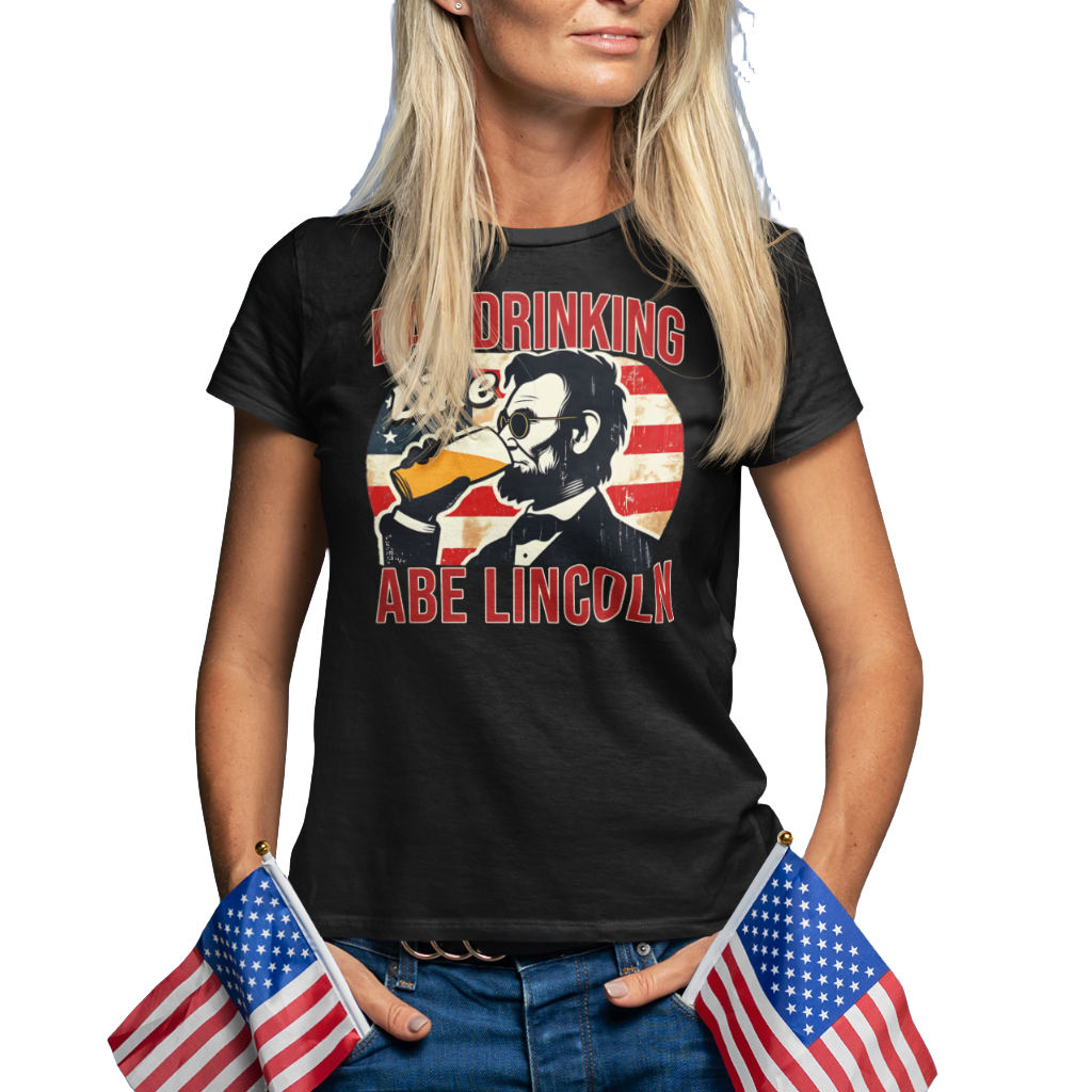 Get festive with our Day Drinking Like Abe Lincoln Tee! Perfect for 4th of July BBQs and showing off your patriotic spirit in style. Cozy & stylish.