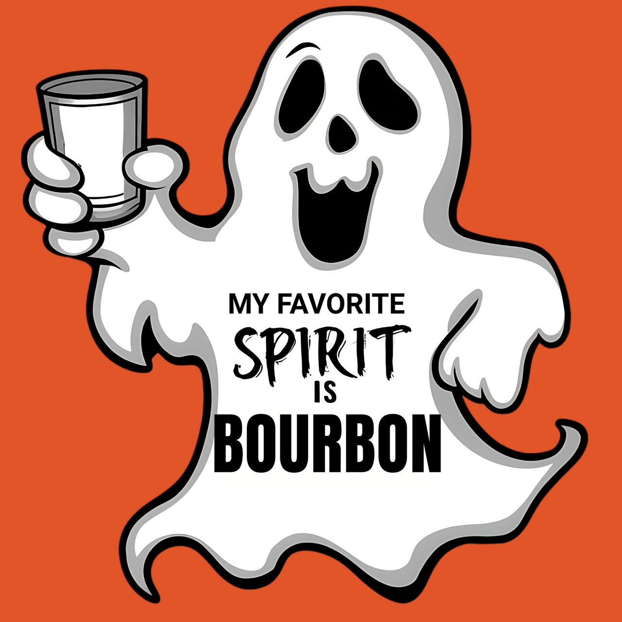 My Favorite Spirit is Bourbon Funny Halloween Tee