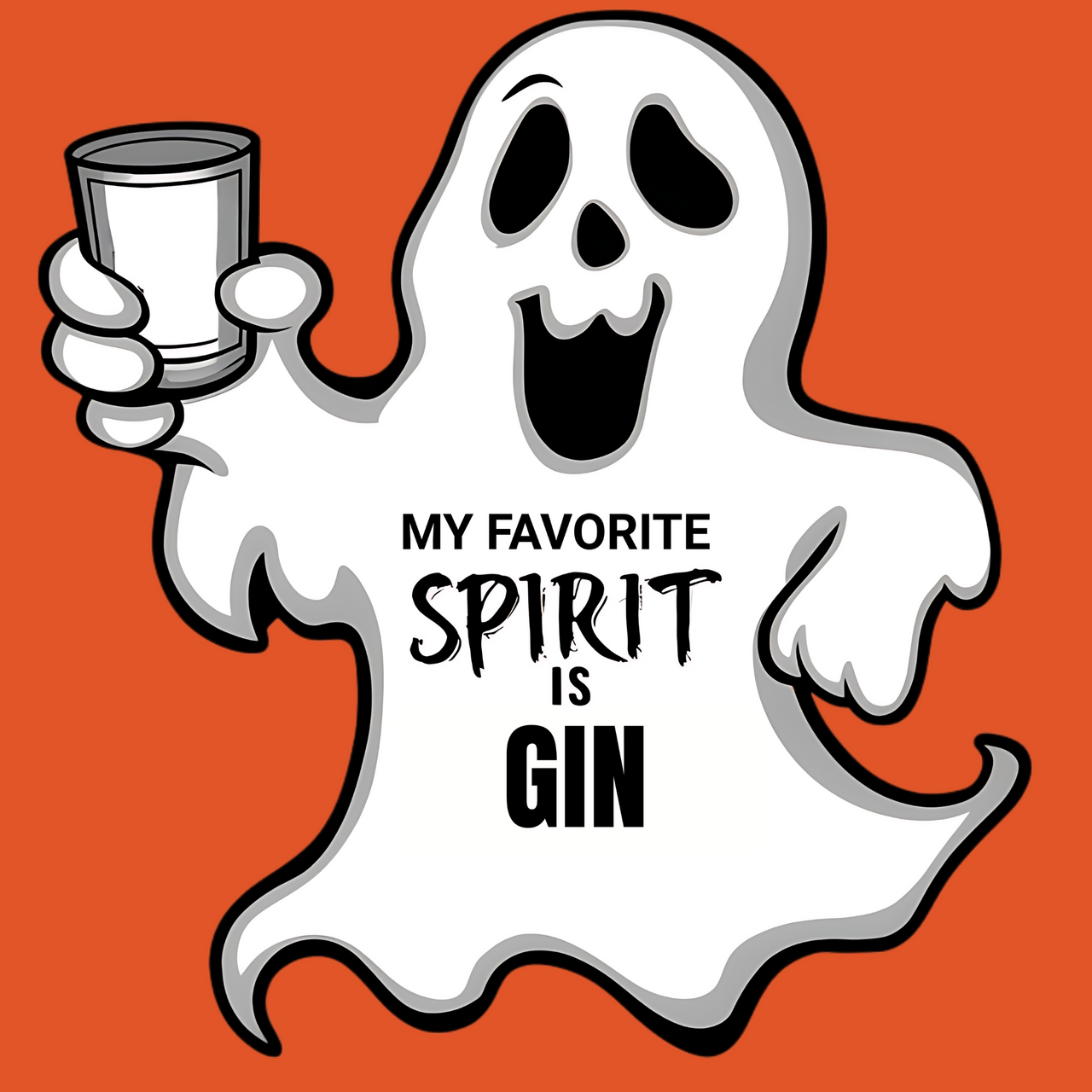 My Favorite Spirit is Gin Funny Halloween Tee