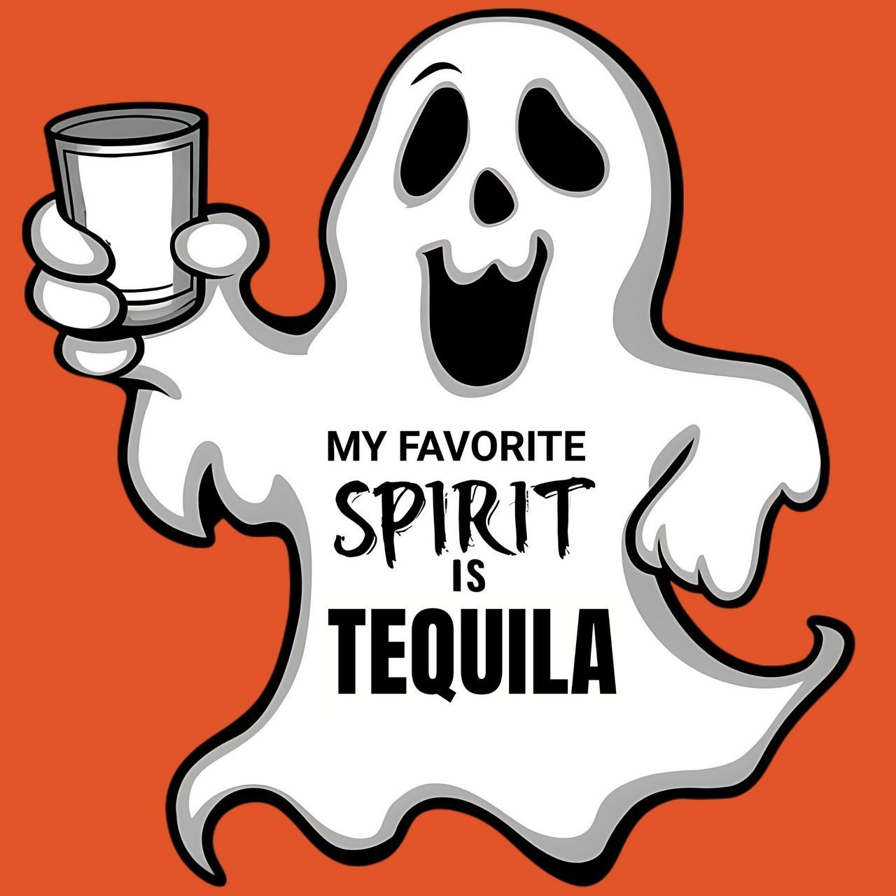 My Favorite Spirit is Tequila Funny Halloween Tee