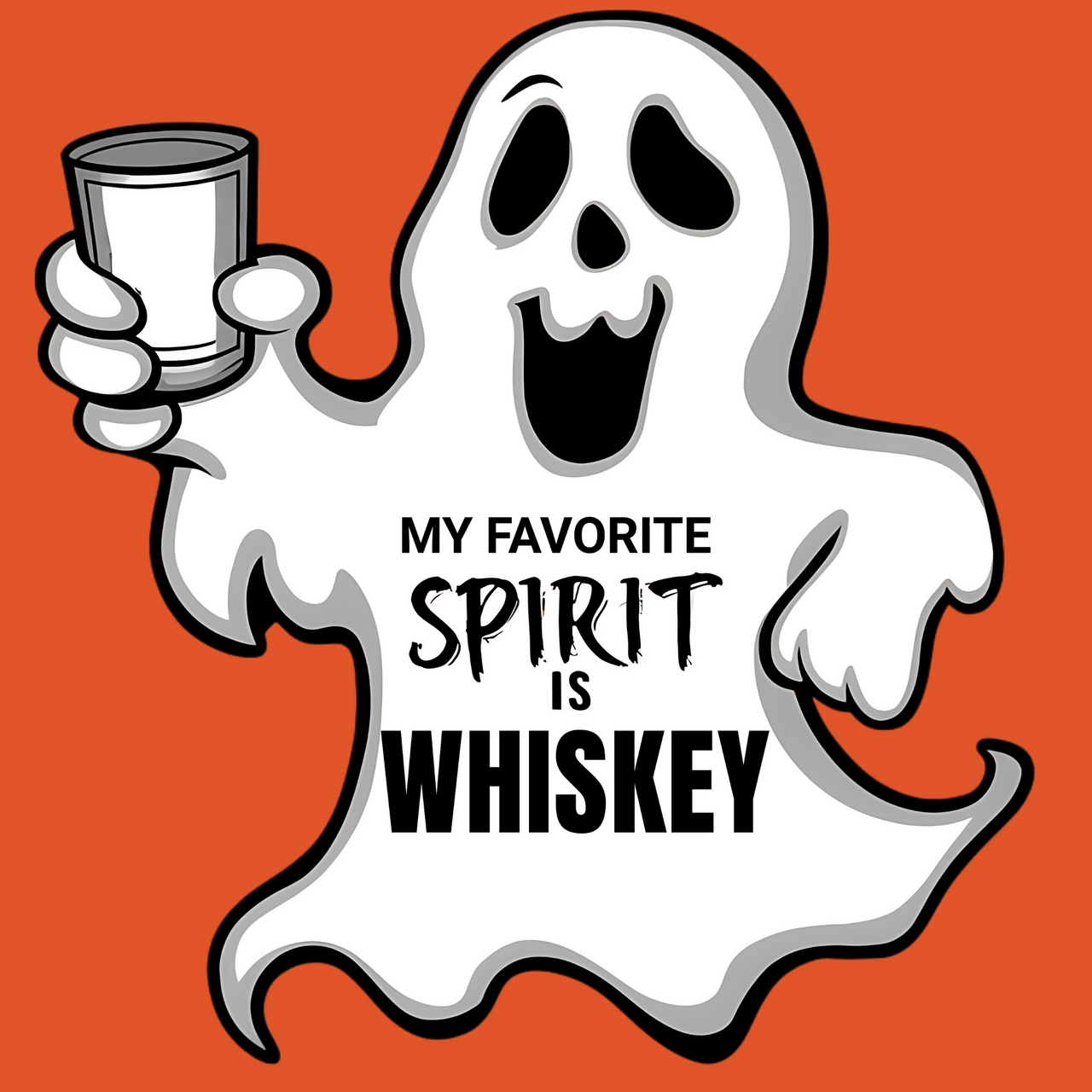 My Favorite Spirit is Whiskey Funny Halloween Tee