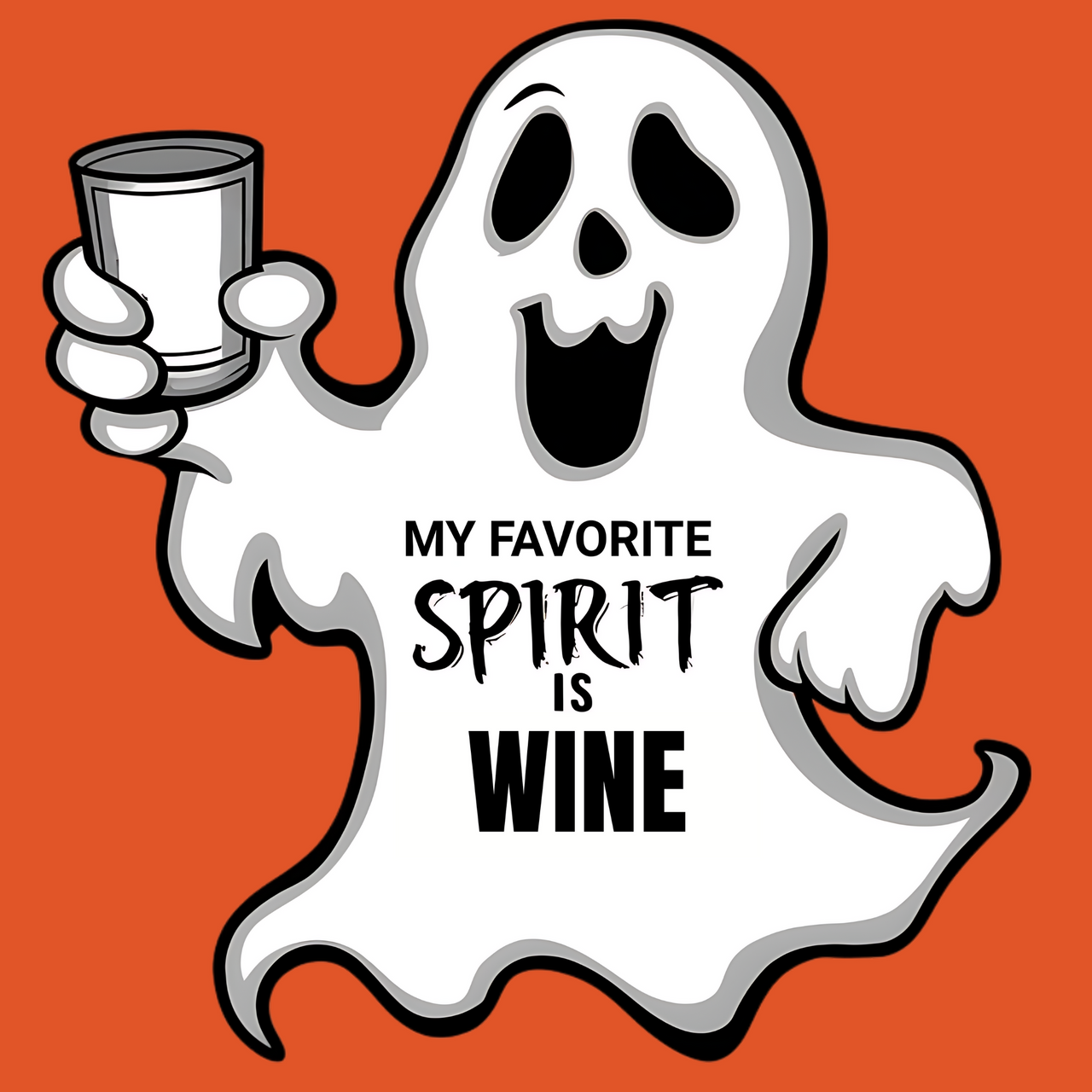 My Favorite Spirit is WIne Funny Halloween Tee