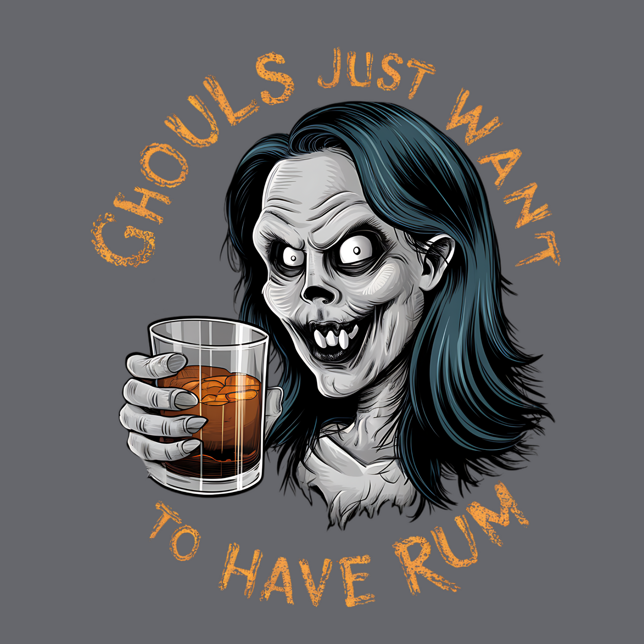 Ghouls Just Want to Have Rum Funny Halloween Tee