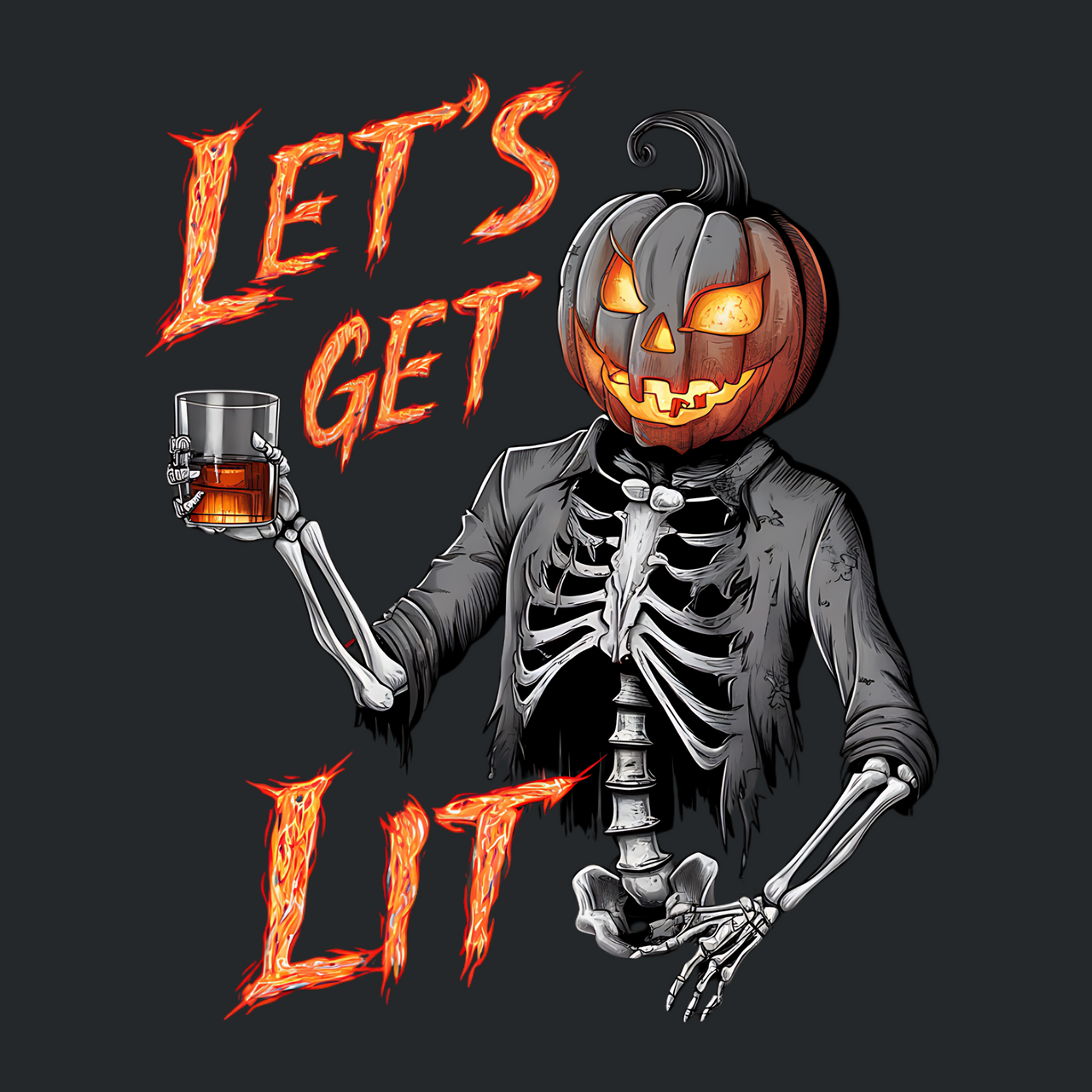 Let's Get Lit Tee Funny Halloween Tee