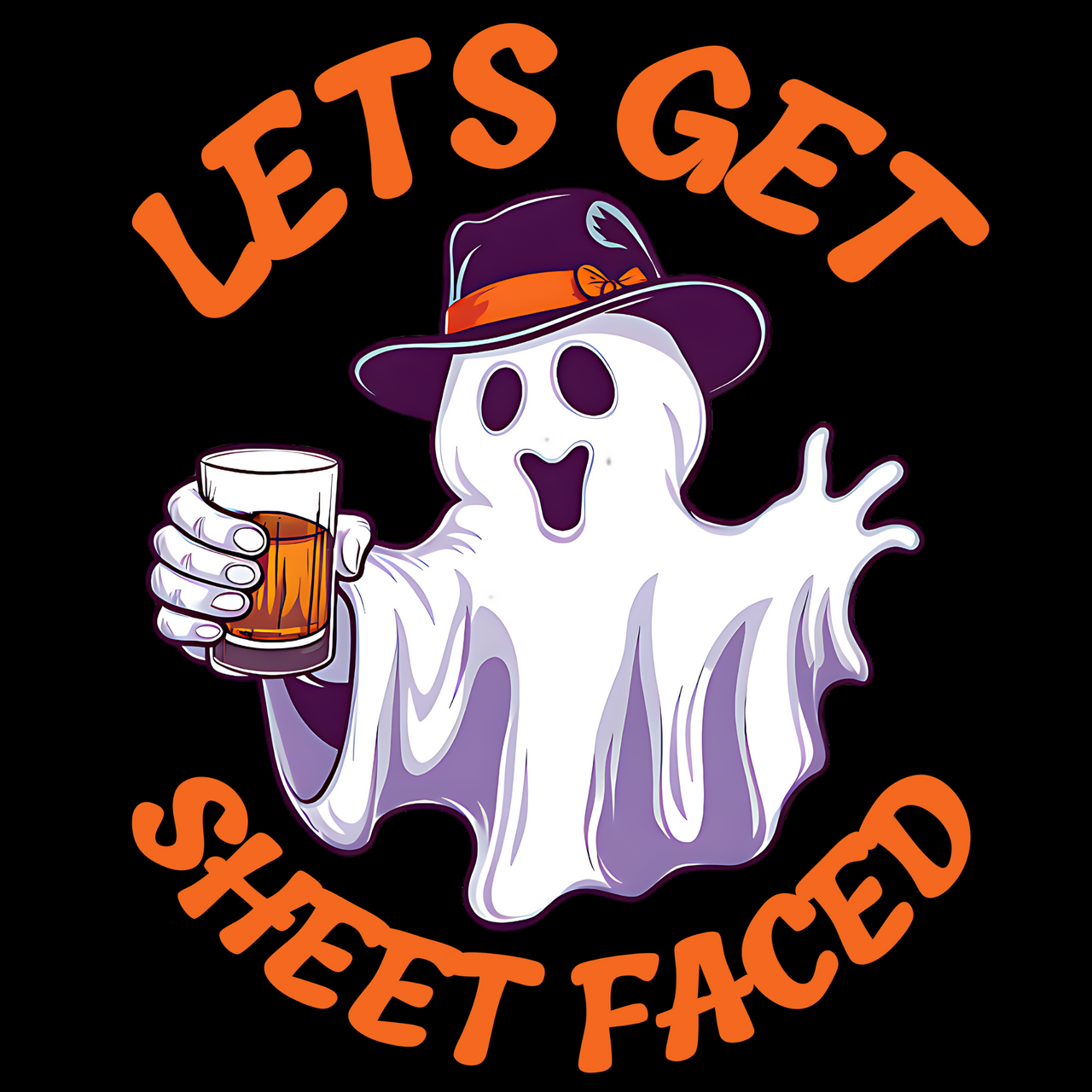 Let's Get Sheet Faced Funny Halloween Tee