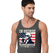 Celebrate 4th of July in style with our George Sloshington tank top. Perfect for BBQs & summer fun, featuring a fun patriotic design.