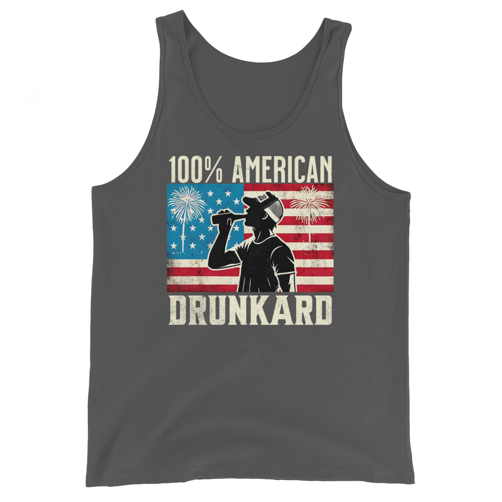 100% American Drunkard Men's 4th of July Tank Top