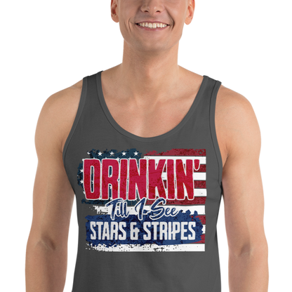 Drinkin' Till I see Stars and Stripes Tank Top