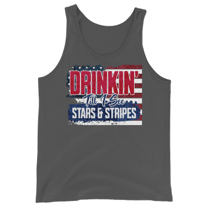 Drinkin' Till I see Stars and Stripes Tank Top