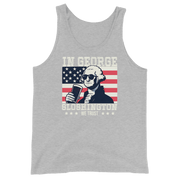 Celebrate 4th of July in style with our George Sloshington tank top. Perfect for BBQs & summer fun, featuring a fun patriotic design.