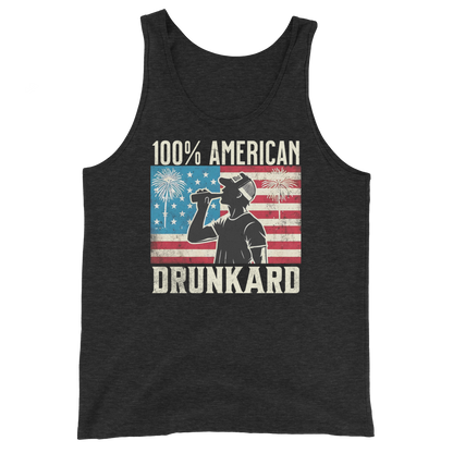 100% American Drunkard Men's 4th of July Tank Top