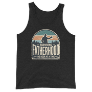 Discover the "Surviving Fatherhood One Beer at a Time" tank top. Made from premium combed & ringspun cotton for ultimate comfort. Perfect for dads!