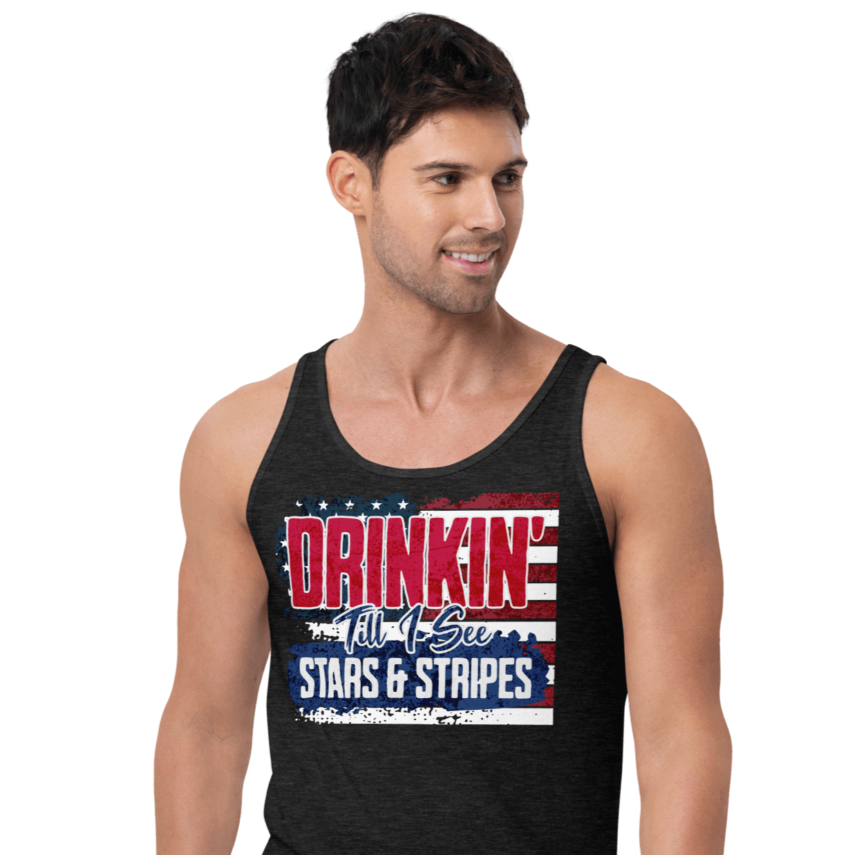 Drinkin' Till I see Stars and Stripes Tank Top