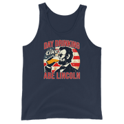 Show your patriotism in style with our Day Drinking Like Abe Lincoln 4th of July tank top. Perfect for BBQs and summer parties with a comfy and iconic design.