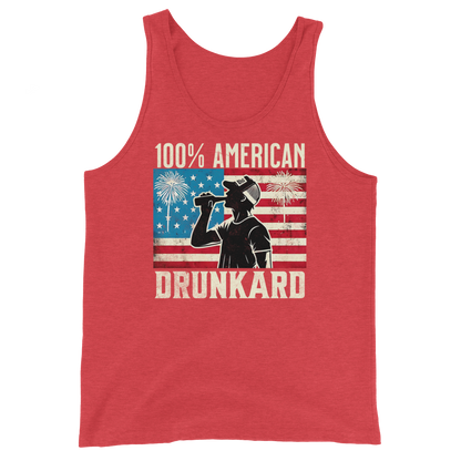 100% American Drunkard Men's 4th of July Tank Top