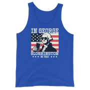 Celebrate 4th of July in style with our George Sloshington tank top. Perfect for BBQs & summer fun, featuring a fun patriotic design.