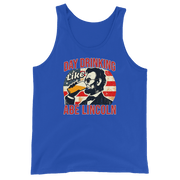 Show your patriotism in style with our Day Drinking Like Abe Lincoln 4th of July tank top. Perfect for BBQs and summer parties with a comfy and iconic design.