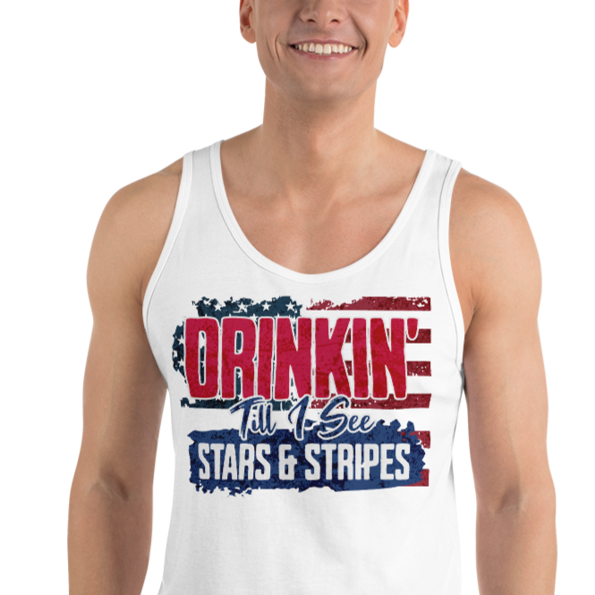 Drinkin' Till I see Stars and Stripes Tank Top