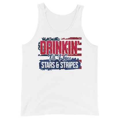 Drinkin' Till I see Stars and Stripes Tank Top