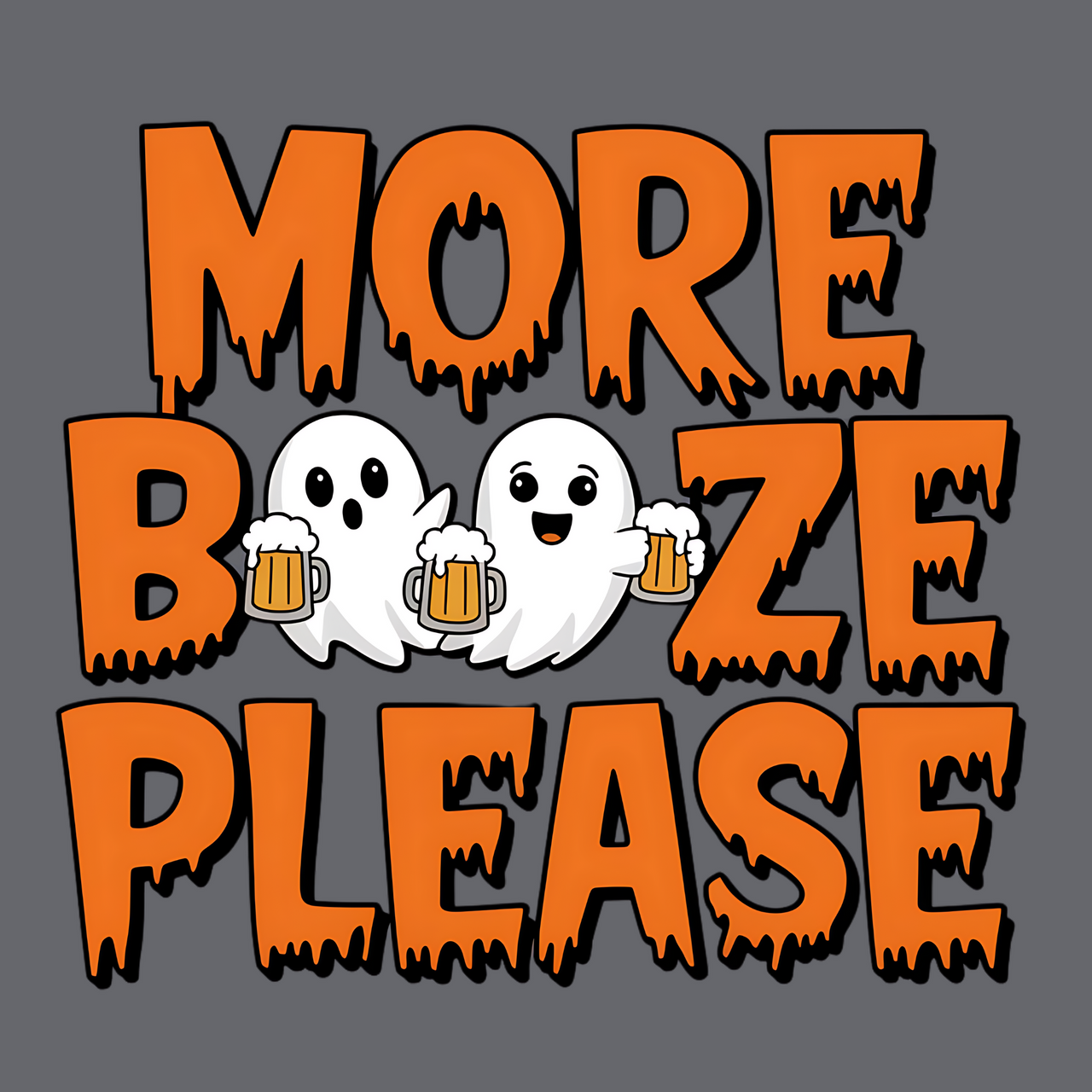 More Booze Please Funny Halloween Tee