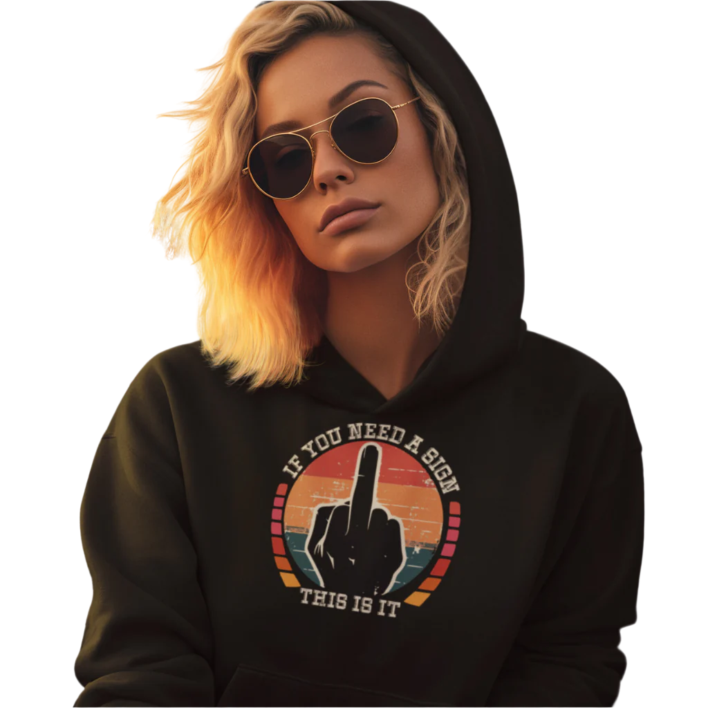 Discover the ultimate comfort with our 'If You Need a Sign' Hoodie. Soft, smooth, and perfect for cooler evenings. 50% cotton, 50% polyester blend.