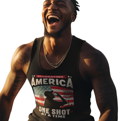 Celebrating America One Shot at a Time 4th of July Tank Top