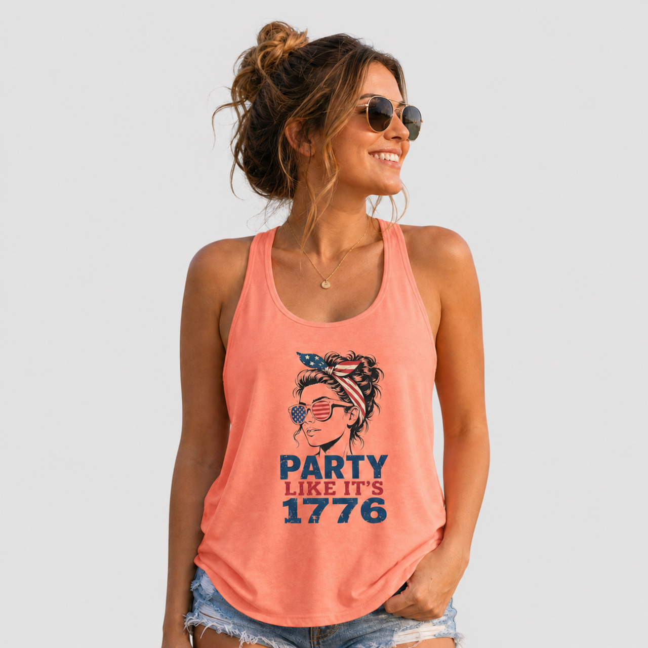 Party Like It’s 1776 Patriotic Racerback Tank Top