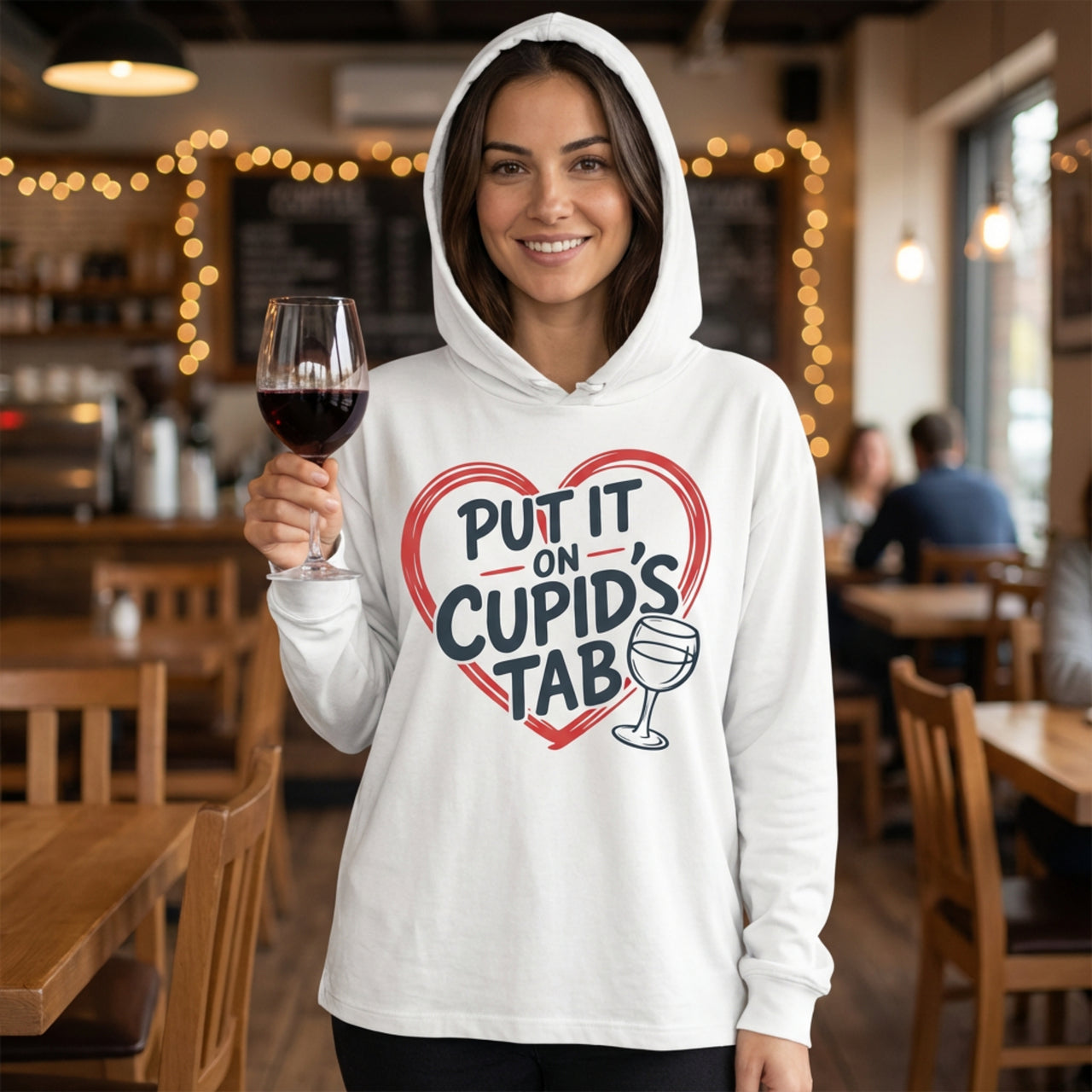 Put It On Cupid's Tab - Funny Anti-Valentine's Day Featherweight Hoodie - Unisex (Men & Women)