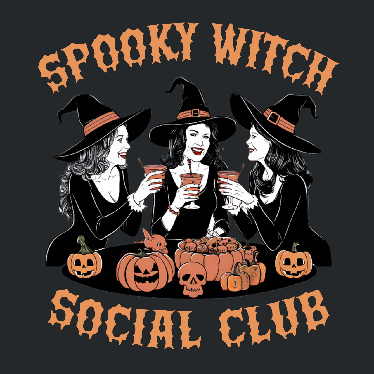 Spooky Witch Social Club Funny Halloween Tee