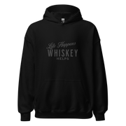 "Life Happens Whiskey Helps Hoodie: Stay Cozy & Stylish" DRINKING,HOODIE,MENS,New,UNISEX,WHISKEY,WOMENS Dayzzed Apparel